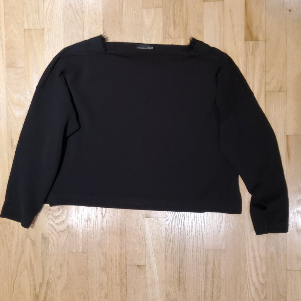 ZARA Womens Black Crop Top Size S